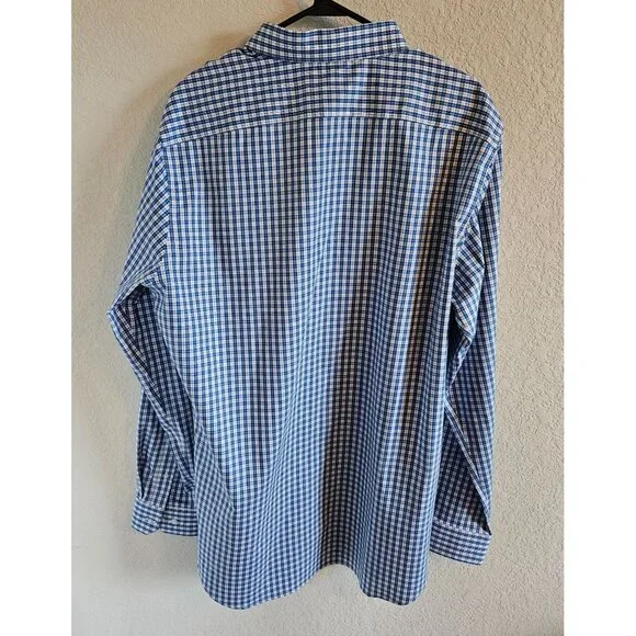 Banana Republic Men Size XLT Slim Fit Plaid Non-Iron Cotton Button Up Shirt NWT - Picture 2 of 10